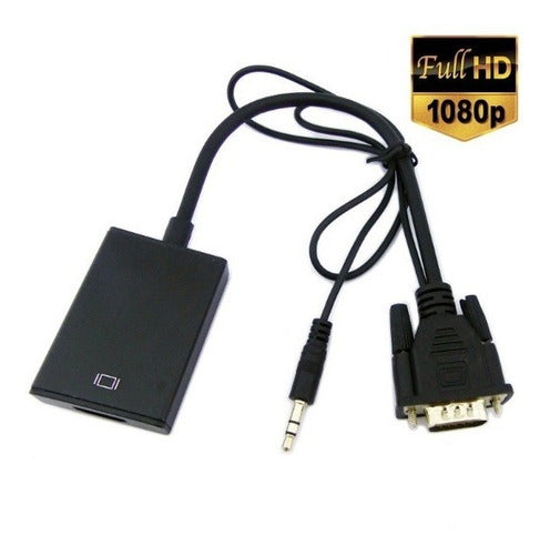 Adaptador HDMI macho a VGA hembra con audio Quanta QTHDV34