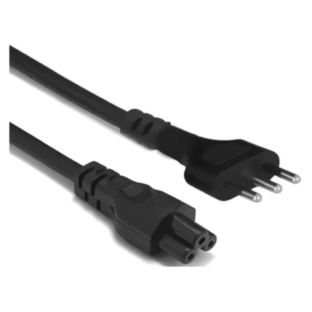 Cable Fuente Poder Tipo Trébol PC Cargador 1,8 Mts.