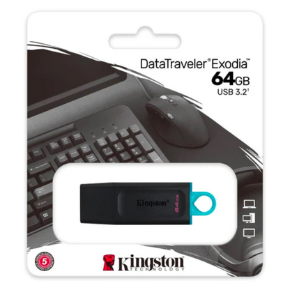 Pendrive Kingston Datatraveler Exodia Dtx/64 64gb 3.2 Gen 1