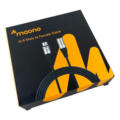 Cable micrófono Maono XLR De 1,8 mts. macho a hembra