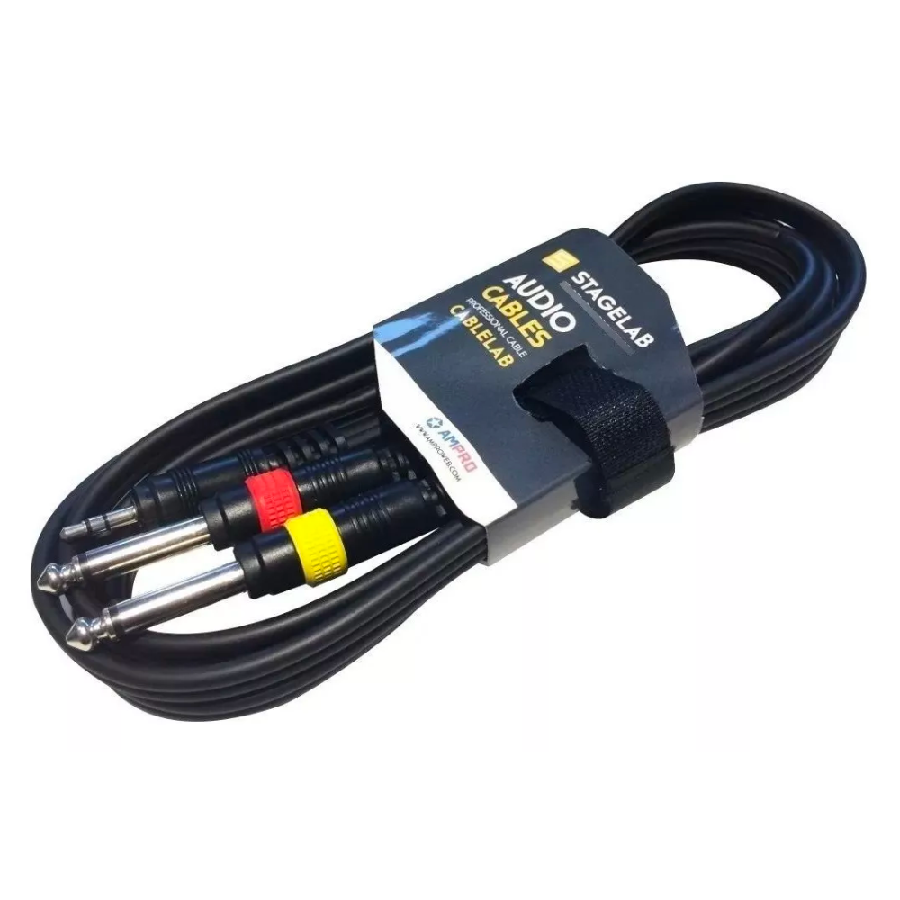 Cable Audio Miniplug A 2 Plug Mono 2 Metros Stagelab