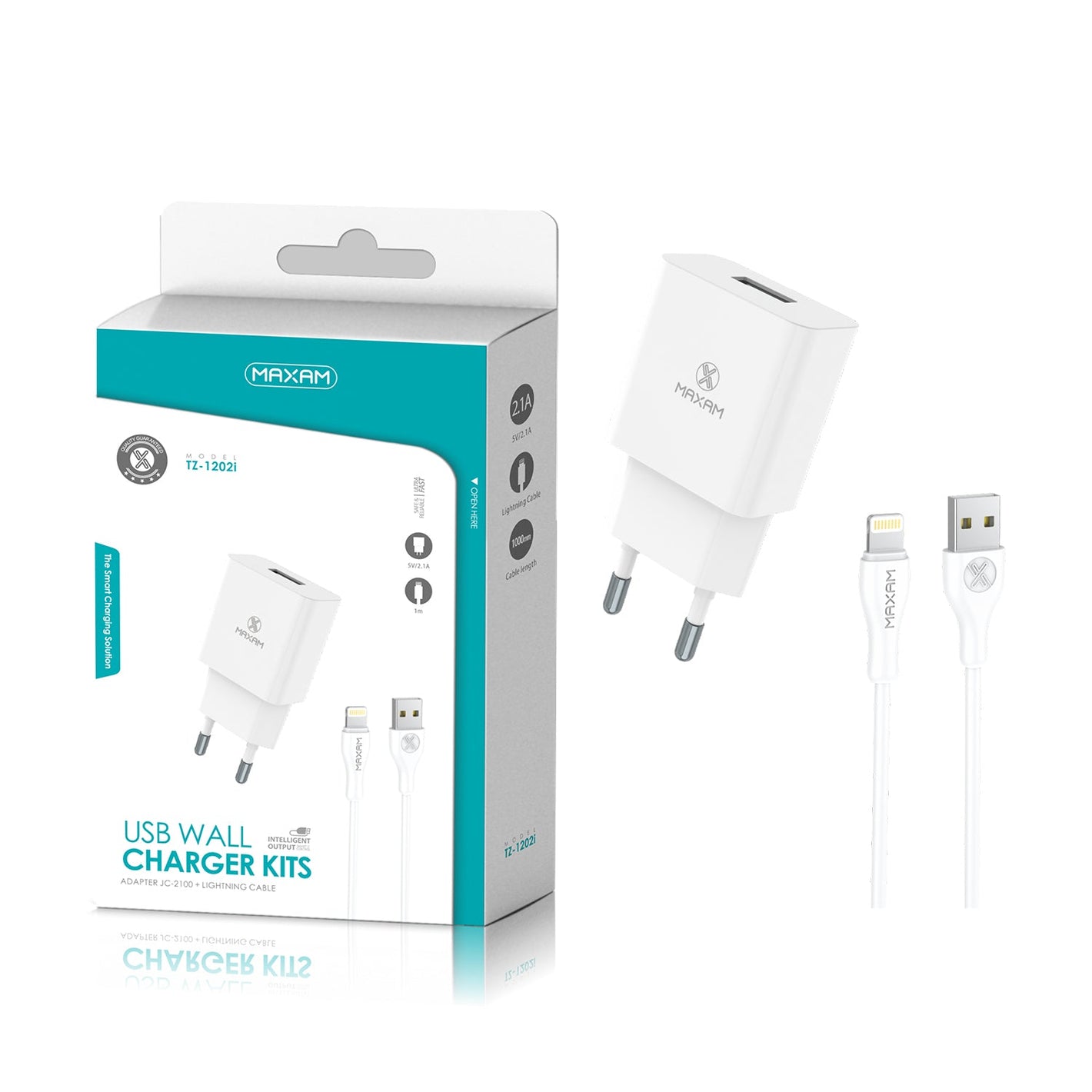Cargador Maxam TZ-1202i iPhone 2.1A 1M