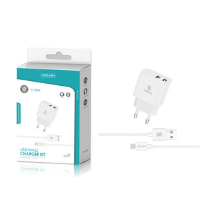 Cargador Maxam Micro USB - TZ-1205M 2USB/2.1A/1M