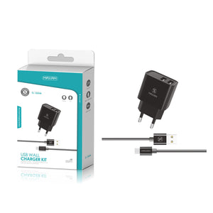 Cargador Maxam Micro USB - TZ-1205M 2USB/2.1A/1M