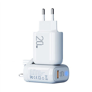 Cargador Enchufe Doble 20w Carga Rápida Para iPhone/iPad