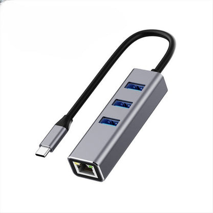 Hub Adaptador tipo c a  3 Usb 3.0 Y  Lan Rj45 Gigabit Ethernet