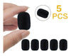 5 Esponjas Protectora Para Micrófono De Cintillo Color Negro