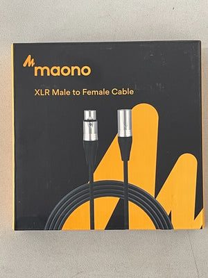 Cable micrófono Maono XLR De 1,8 mts. macho a hembra