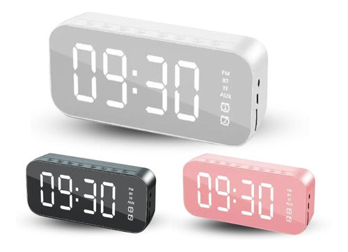 Reloj Despertador Altavoz Bluetooth Pantalla Digital Sonido