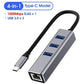 Hub Adaptador tipo c a  3 Usb 3.0 Y  Lan Rj45 Gigabit Ethernet