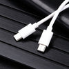 Cable USB-C a USB-C doble entrada carga rápida 100w 2 mts.
