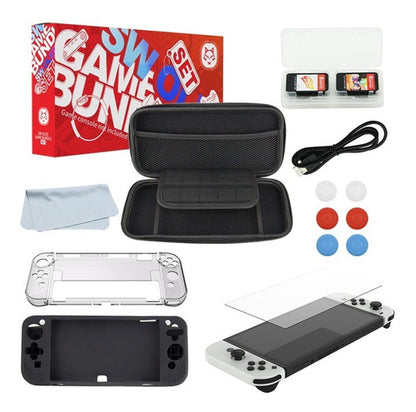 Kit Accesorios Nintendo Switch Oled Bolso+mica+carcasa Y Mas