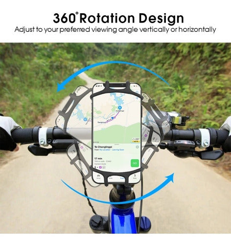 Soporte de teléfono para bicicleta o moto Giratorio 360°