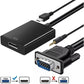 Adaptador Vga Macho A Hdmi Hembra + Cable De Audio