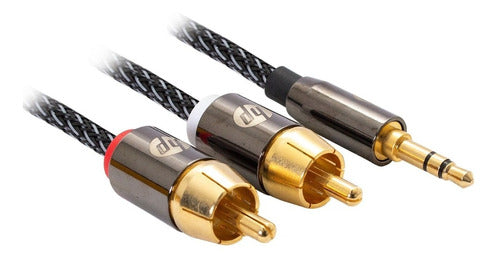 Cable Auxiliar Hp Pro 3.5mm 2-rca Audio 1.5 Metros