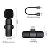 2 Micrófonos Lavalier Solapa Inalámbrico Para iPhone iPad