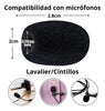 10 Esponjas Protectora Para Micrófono De Cintillo Negro
