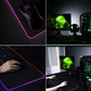 Mousepad Gamer XL Led Rgb Usb 80x30cm Negro