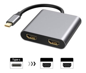 Hub Adaptador Usb-c A 2 Hdmi Pantalla Simultanea