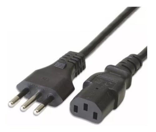 Cable fuente poder PC Cargador 1.8 Mt