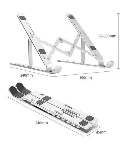 Alzador Soporte Plegable Notebook Aluminio