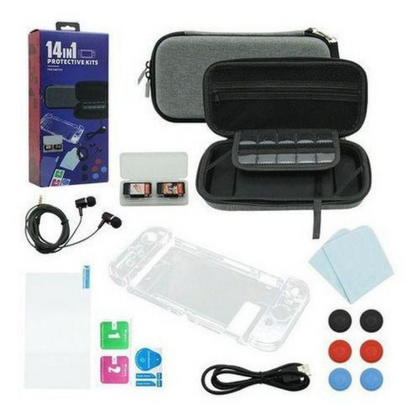 Kit Accesorios Nintendo Switch  Bolso+mica+carcasa+audifonos
