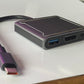 Adaptador 3x1 USB-C a Displayport 4k y 8k, USB-A y USB-C