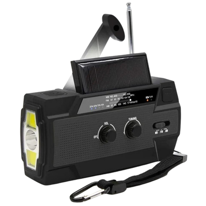 Linterna Solar Emergencia Con Radio Y Carga Celular 4000 Mah